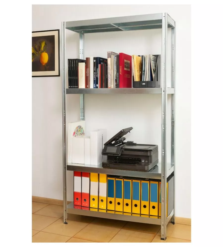 Scaffale 4 ripiani in metallo Grima "Maciste" grigio 1040 kg 120x40x196 cm
