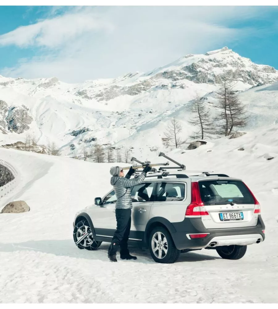 Portasci tetto auto Thule "Snowpack" nero 6 paia