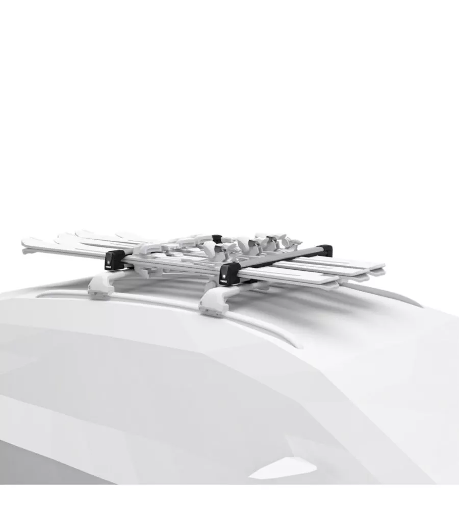 Portasci tetto auto Thule "Snowpack" grigio 6 paia
