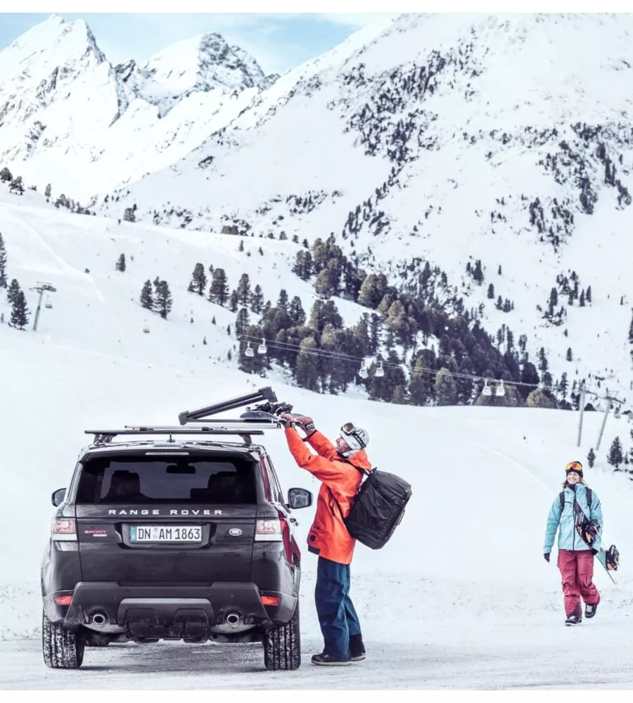 Portasci tetto auto Thule "Snowpack" grigio 5 paia
