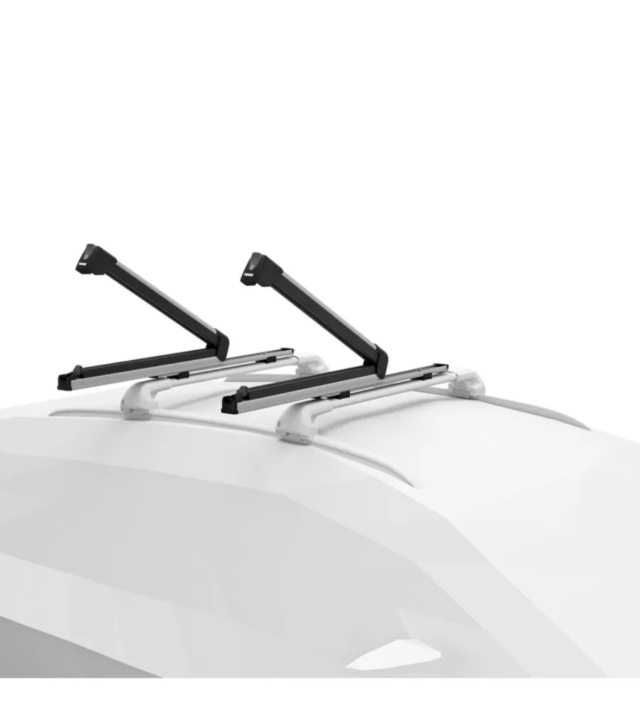 Portasci tetto auto Thule "Snowpack" grigio 5 paia