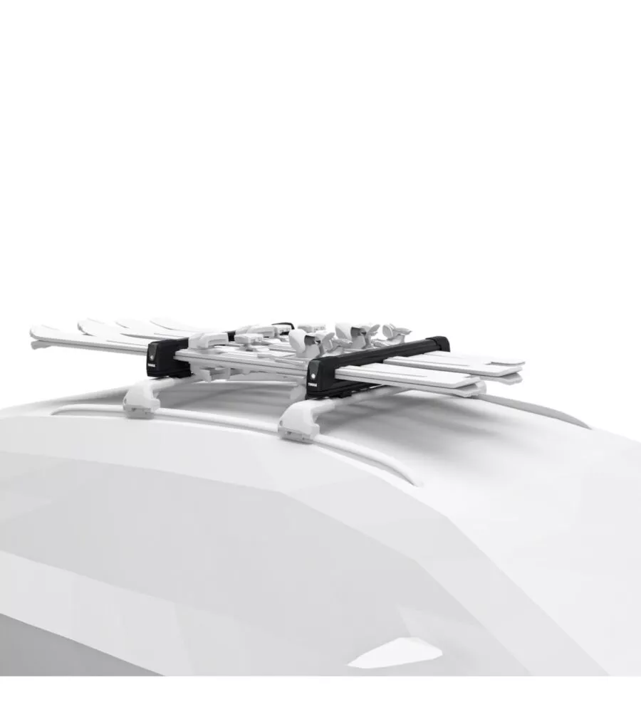 Portasci tetto auto Thule "Snowpack" nero 5 paia