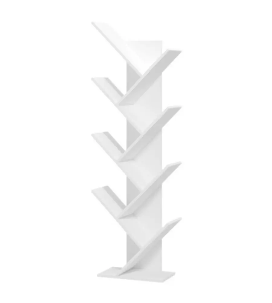 Libreria inclinata "Vertigo" bianco 49x24x148,5 cm