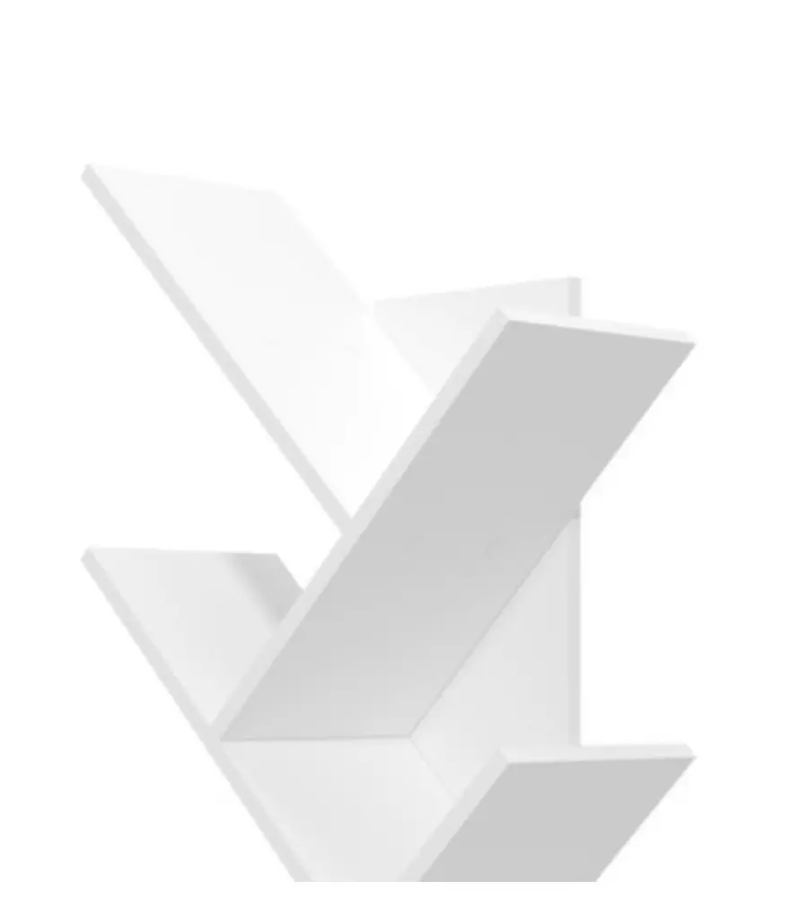 Libreria inclinata "Vertigo" bianco 49x24x148,5 cm