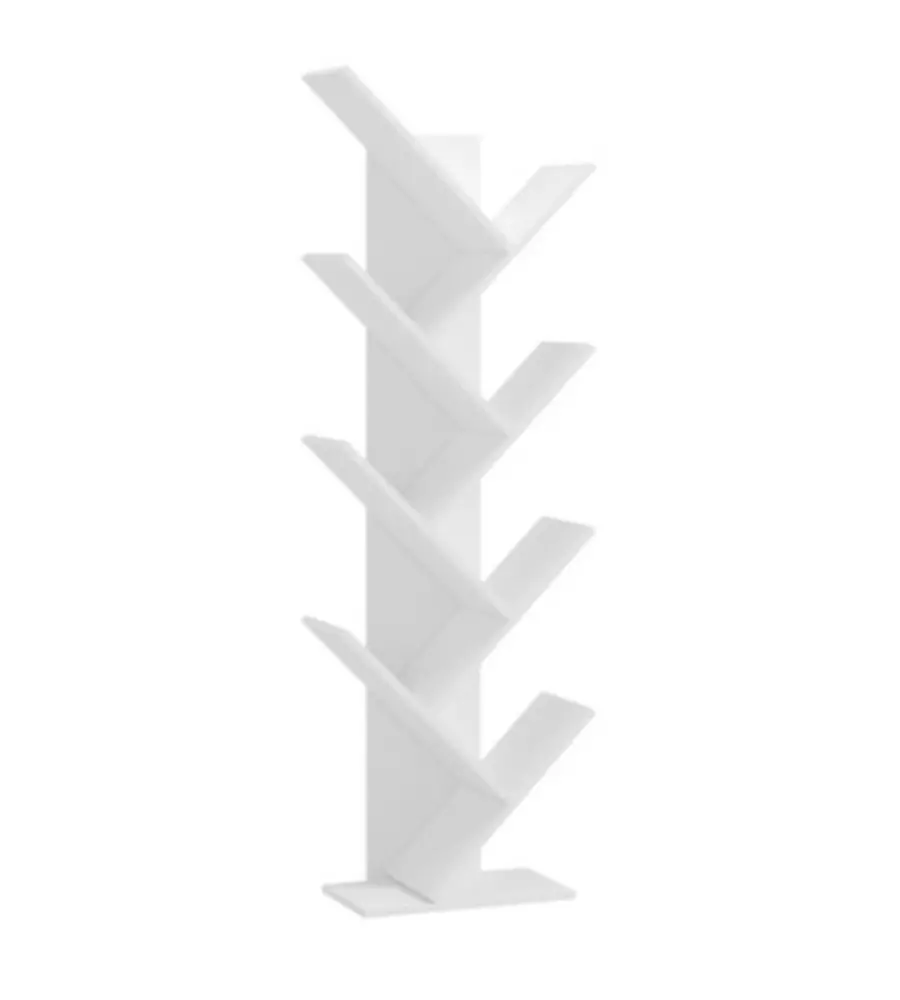 Libreria inclinata "Vertigo" bianco 49x24x148,5 cm