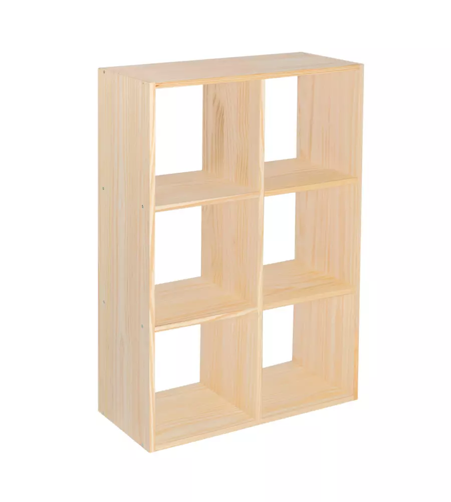 Scaffale in kit "Kuboa" 3x2 contenitori