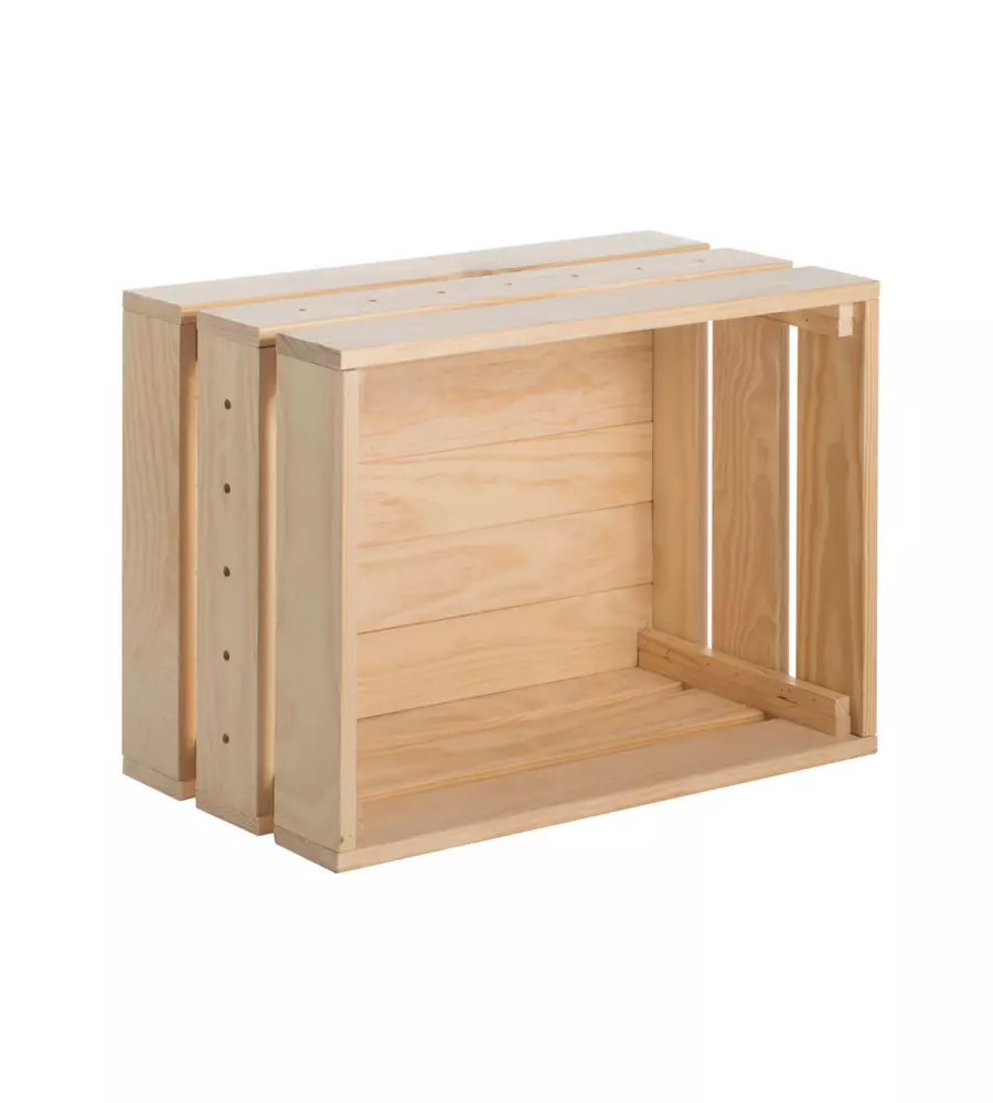 Cassa in pino massiccio 51,2x38,4x28 cm