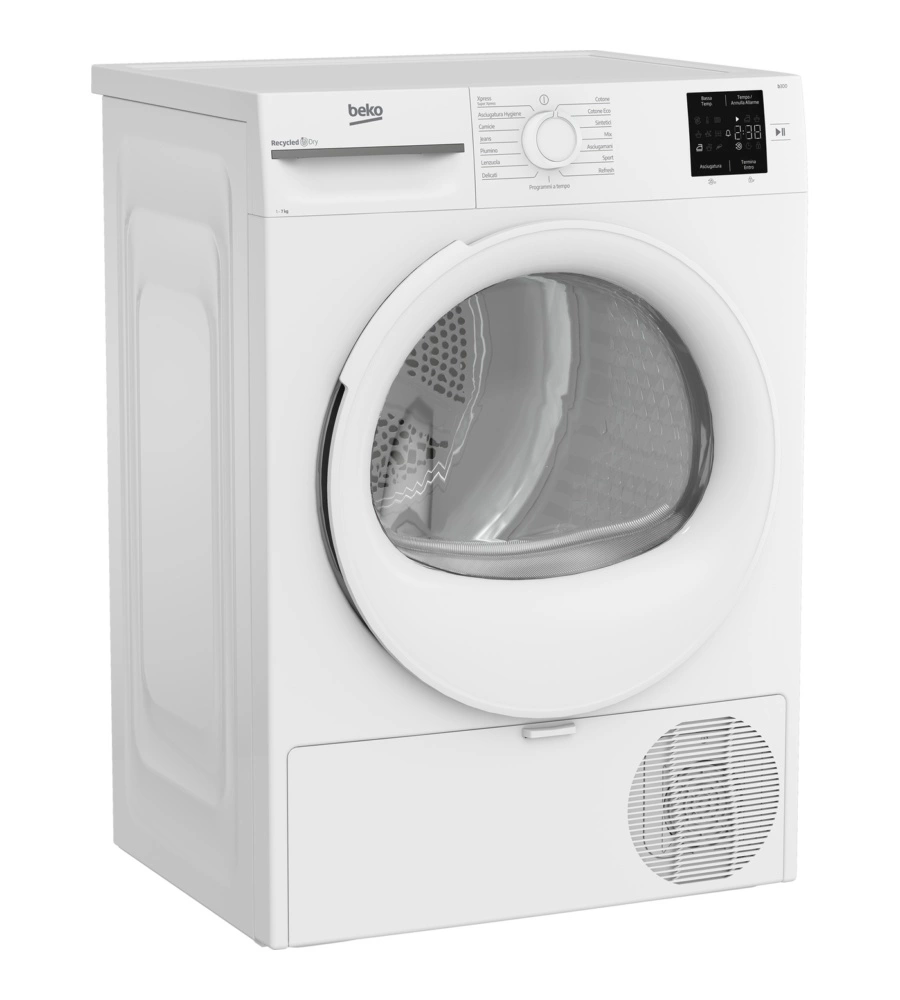 Asciugatrice a pompa di calore slim Beko "BMT73EW" carico 7 kg classe energetica D