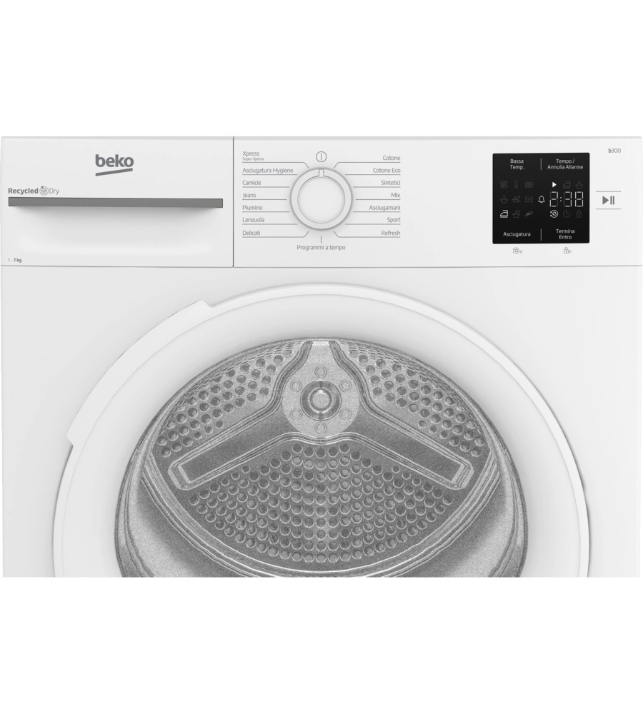 Asciugatrice a pompa di calore slim Beko "BMT73EW" carico 7 kg classe energetica D