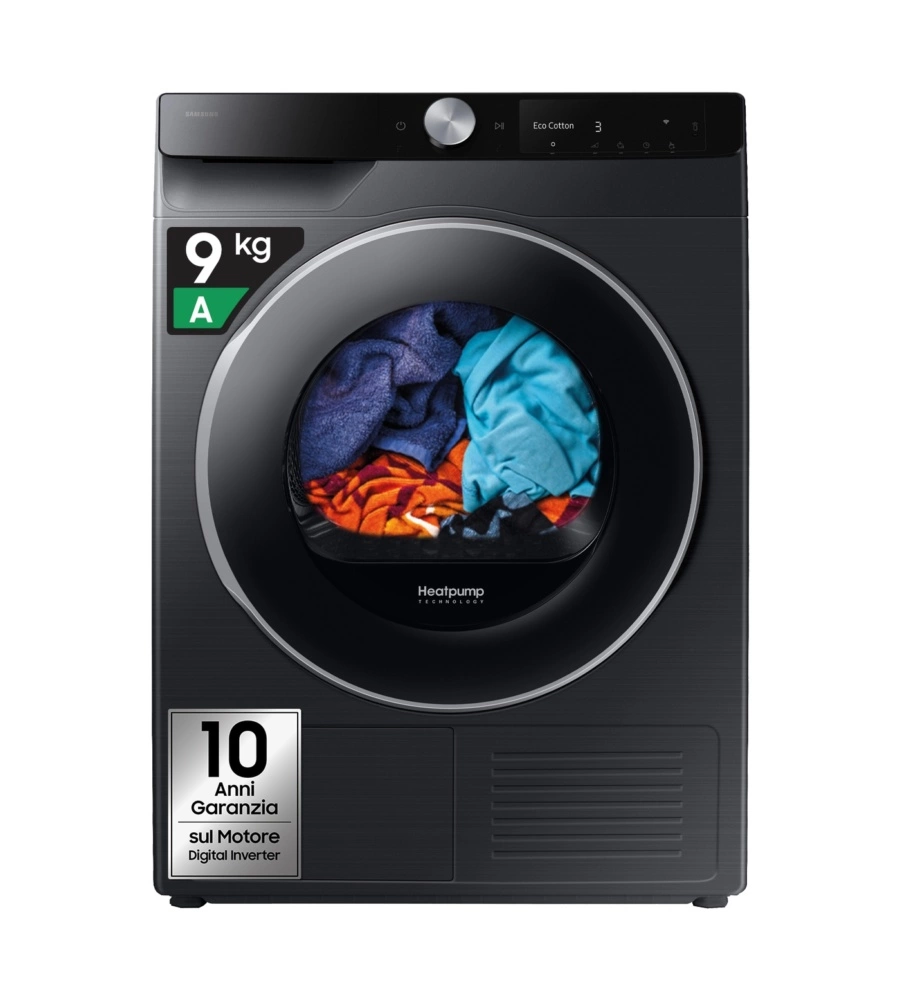 Asciugatrice a pompa di calore Samsung "Series 6 DV90DG6845LB" carico 9 kg classe energetica A