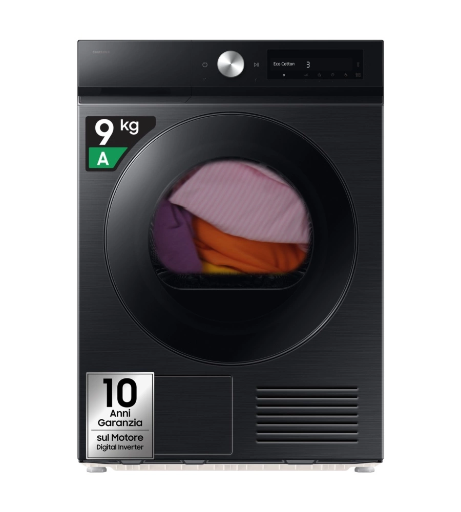 Asciugatrice a pompa di calore Samsung "DV90DB7845GBU3" carico 9 kg classe energetica A
