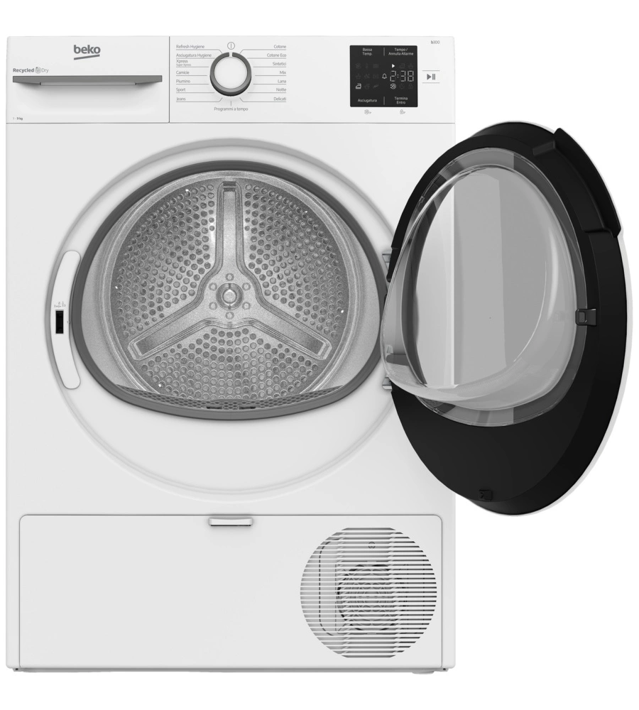 Asciugatrice a pompa di calore Beko "BMT491WI_IT" carico 9 kg classe energetica C