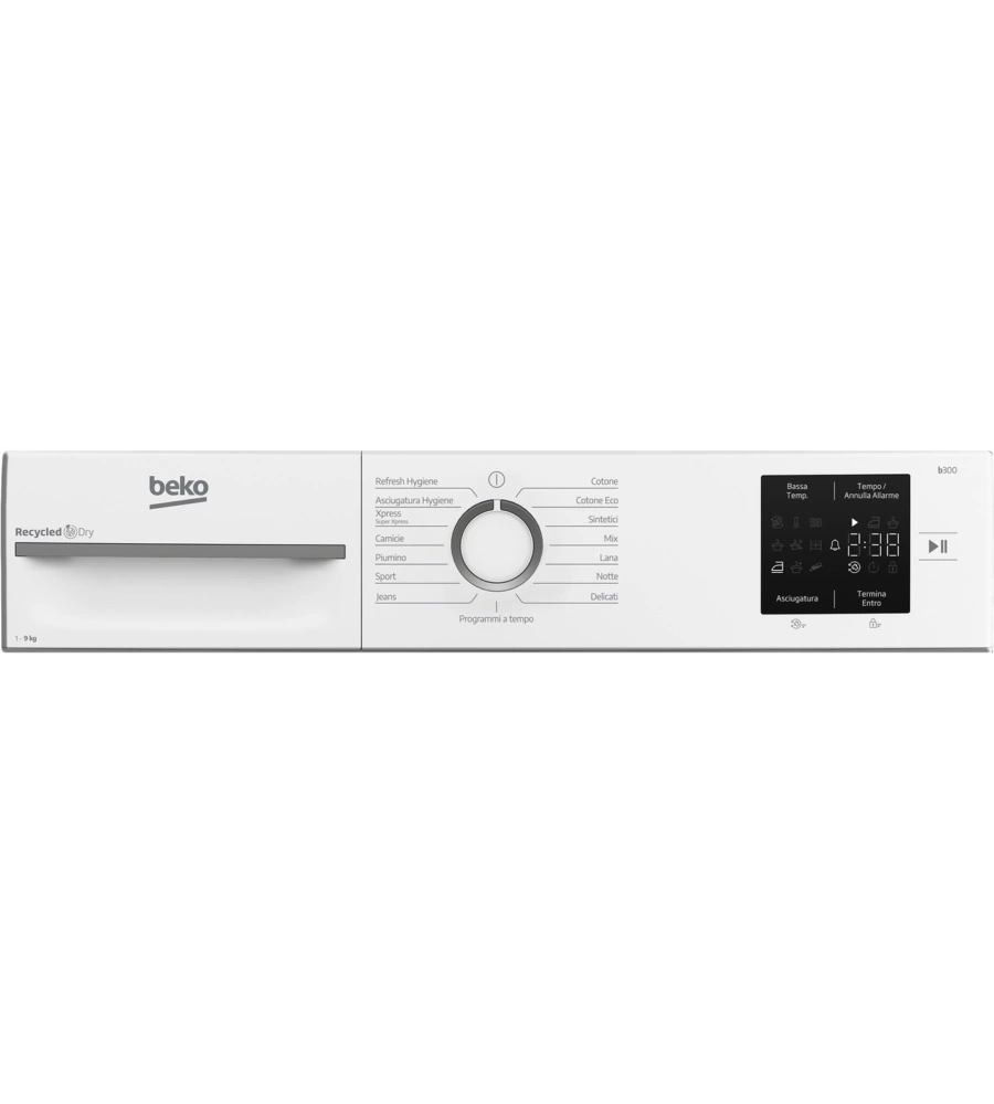 Asciugatrice a pompa di calore Beko "BMT491WI_IT" carico 9 kg classe energetica C