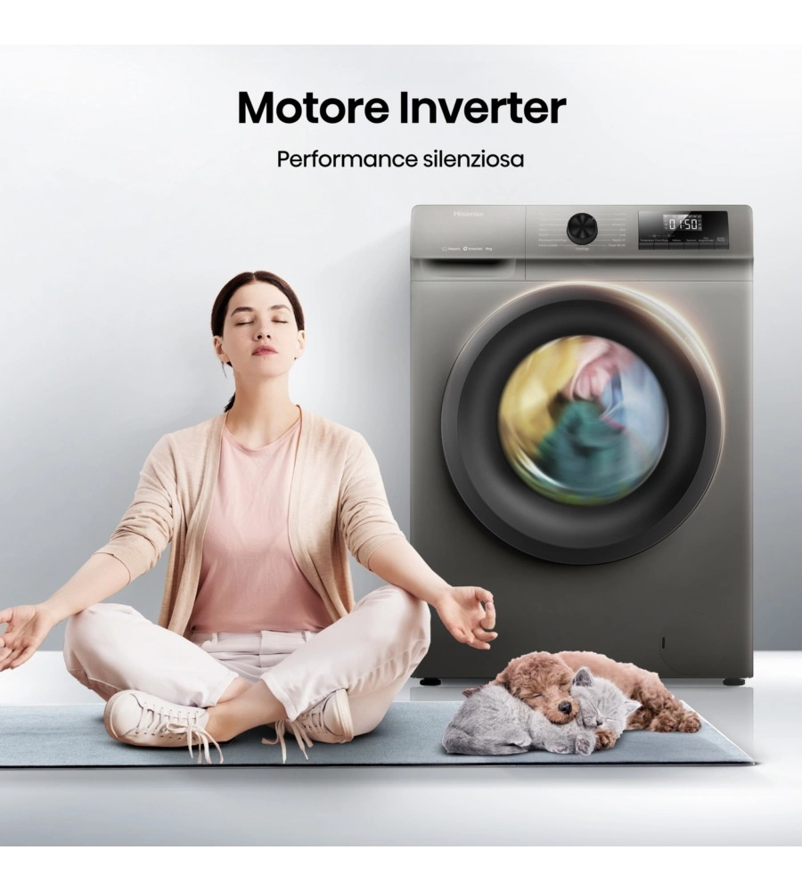 Lavatrice Hisense "WF1Q8041BT" carico 8 kg classe energetica A
