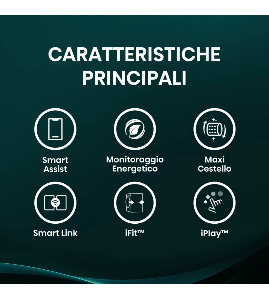 Lavatrice Hisense "WF5I8043BWF" carico 8 kg classe energetica A