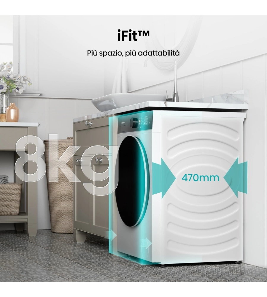 Lavatrice Hisense "WF5I8043BWF" carico 8 kg classe energetica A