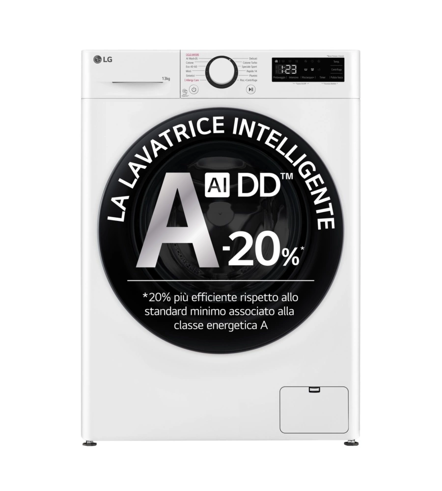 Lavatrice LG "F4R3013NSWB" carico 13 kg classe energetica A