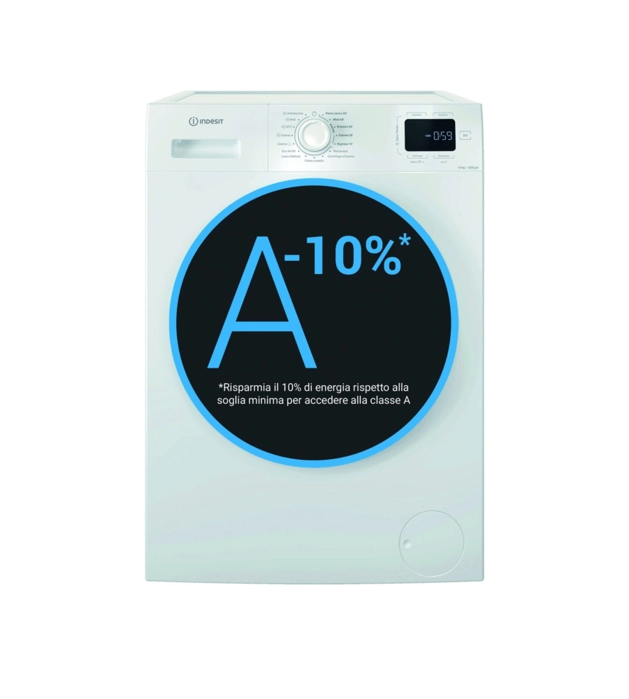 Lavatrice Indesit "IM 1072 MY TIME IT" carico 10 kg classe energetica A