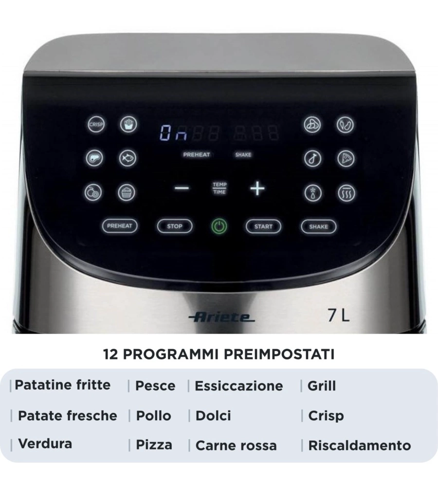 Friggitrice ad aria Ariete "4628" nero 7 lt 1800W