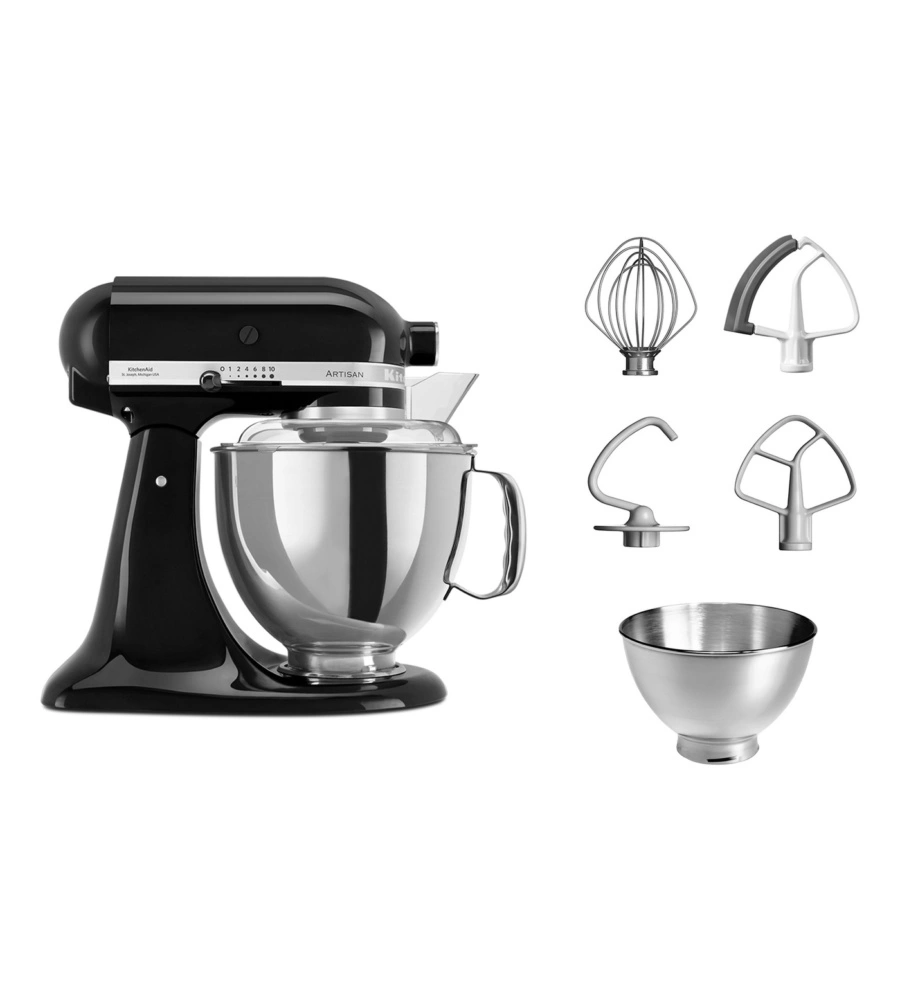 Robot da cucina KitchenAid "Artisan 5KSM175PS" nero 4,7 lt 300W