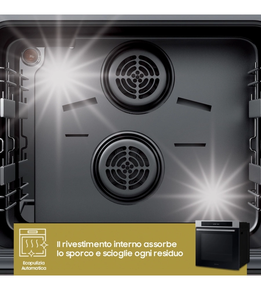 Forno elettrico da incasso Samsung "NV7B4040VBS/U5" Vapore e Wifi classe energetica A+