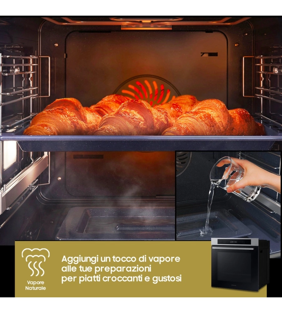 Forno elettrico da incasso Samsung "NV7B4040VBS/U5" Vapore e Wifi classe energetica A+