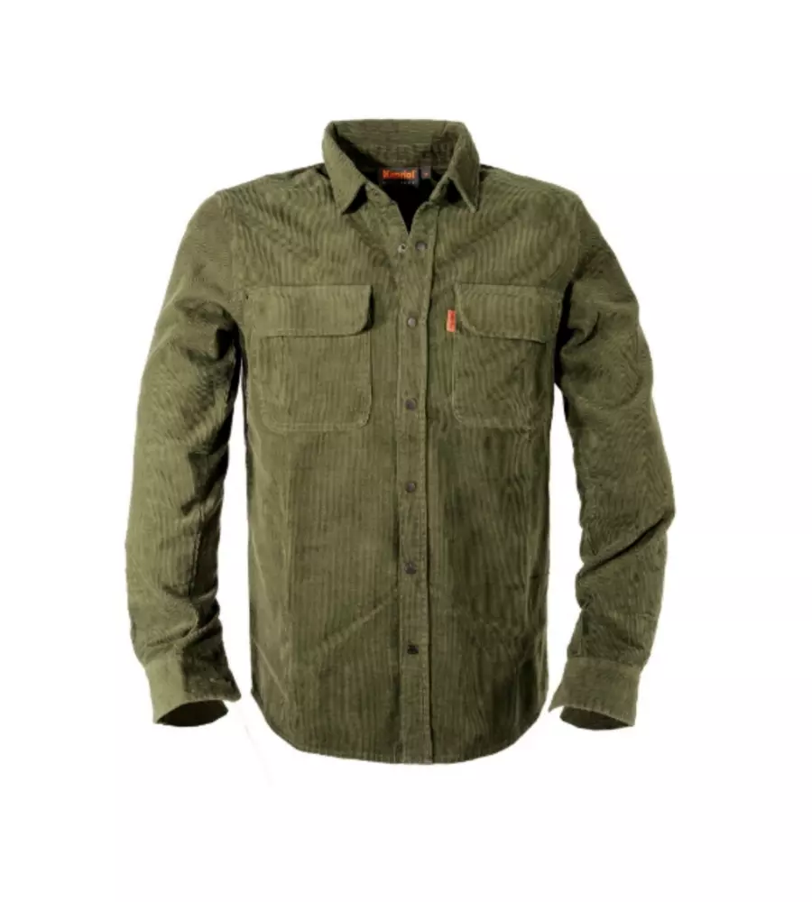 Camicia urban Kapriol velluto verde militare tg M