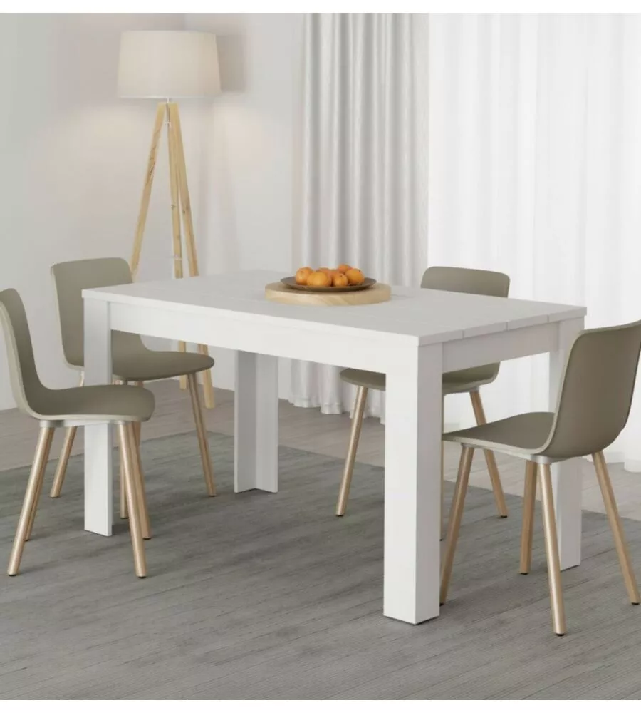 Tavolo "Granada" bianco dogato 135x80 cm