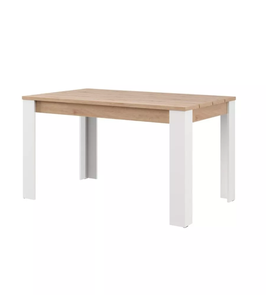 Tavolo "Granada" bianco-rovere dogato 135x80 cm