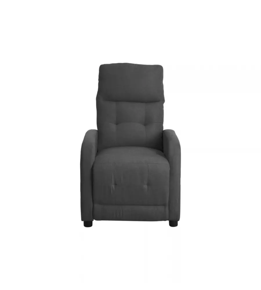 Poltrona relax "Emily" push-pull recliner grigio scuro 90x65x102 cm
