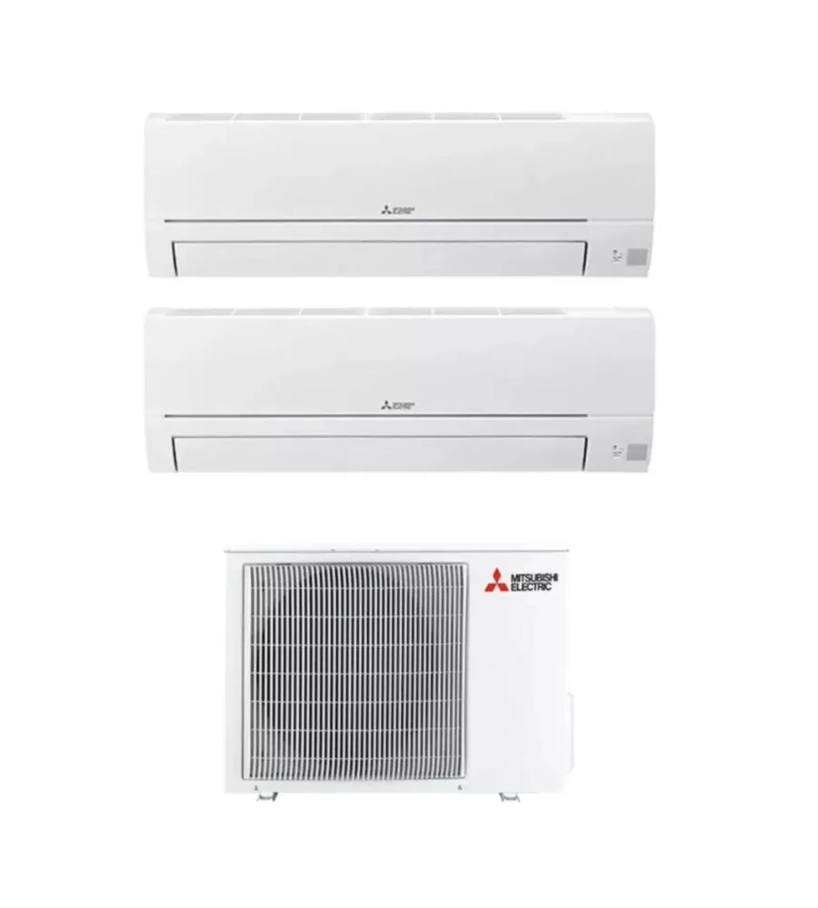 Climatizzatore dualsplit Mitsubishi con pompa di calore 9000 + 12000 BTU
