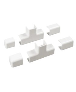 POLY POOL - KIT ACCESSORI N° 2 PER CANALE 20 X 15 MM, GIUNTO LINEARE, A T E TAPPO BIANCO