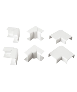 POLY POOL - KIT ACCESSORI N° 1 PER CANALE 30 X 15 MM, ANGOLI ESTERNI, INTERNI E PIANI BIANCO