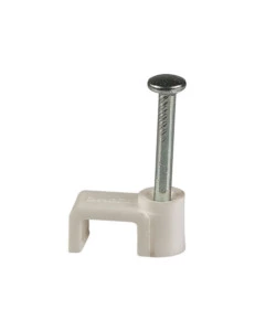 POLY POOL - 50 GRAFFETTE FISSACAVO PER CAVO PIATTO DA 6 MM BIANCHE