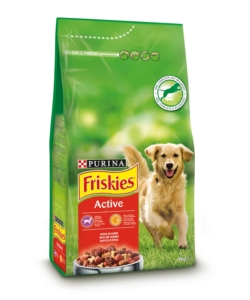 CROCCHETTE PER CANI PURINA FRISKIES "ACTIVE" ADULTO DI TUTTE LE TAGLIE CON MANZO 4 KG