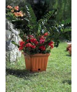 VASO TERRA QUADRATO CM. 30 TERRACOTTA