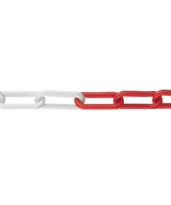 CATENA PLASTICA Ø 6,0 MM. - ROSSO-BIANCO - 30 MT.
