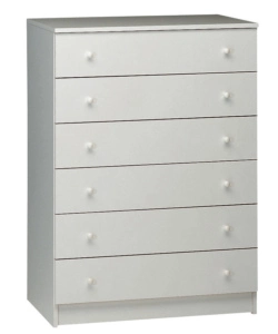 CASSETTIERA BIANCA CON 6 CASSETTI 77X47X107 CM
