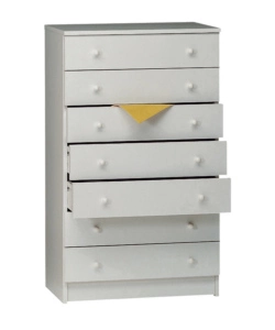 MOBILE 7 CASSETTI BIANCO, 62x105x 34 CM