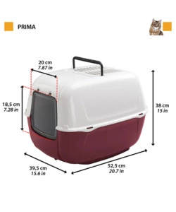 LETTIERA TOILETTE GATTO CHIUSA FERPLAST "PRIMA" ASSORTITI 39,5X52,5X38 CM
