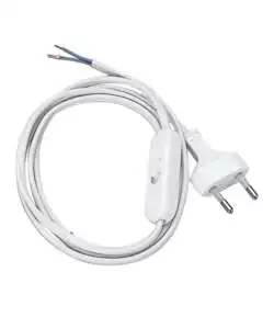 POLY POOL - 1,5 M CAVO ALIMENTAZIONE ABAT-JOUR SPINA 2,5 A BIANCO