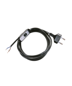 POLY POOL - 1,5 M CAVO ALIMENTAZIONE ABAT-JOUR SPINA 2,5 A NERO