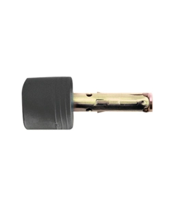 FERMAPORTA CON TASSELLO ACCIAIO GOMMA NERA - 2 PZ.
