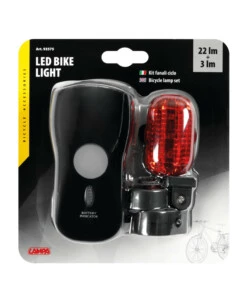 KIT FARI PER BICICLETTA A LED LAMPA ANTERIORE E POSTERIORE - 93575