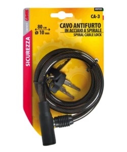 CAVO ANTIFURTOPER BICICLETTA LAMPA "CA-3 " 10 MM 80 CM - 93723