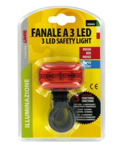 FANALE ROSSO POSTERIORE 3 LEDS BICI  92042