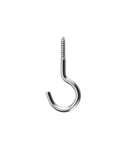 GANCI APERTI IN FERRO ZINCATO CON FILETTO PER LEGNO 5,2X80 MM. 2 PZ.
