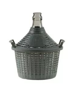 DAMIGIANA IN VETRO CON SUPPORTO IN PLASTICA 5 LT