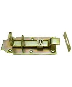 CATENACCIO PESANTE PIEGATO 140 X 55 MM. - ZINCATO GIALLO
