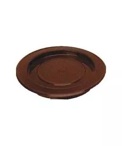 ROSONE PER TUBI IN ACCIAIO SMALTATO VERNICIATO MARRONE CON COPERCHIO, DIAMETRO 12 CM